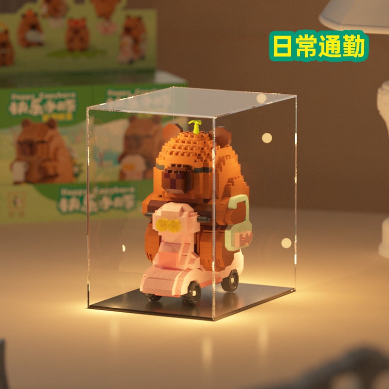 Wow Customized Capybara Guinea Pig Bala Toy Desktop Ornaments Toy Assembled Building Blocks Worker Series Gifts - Image 1